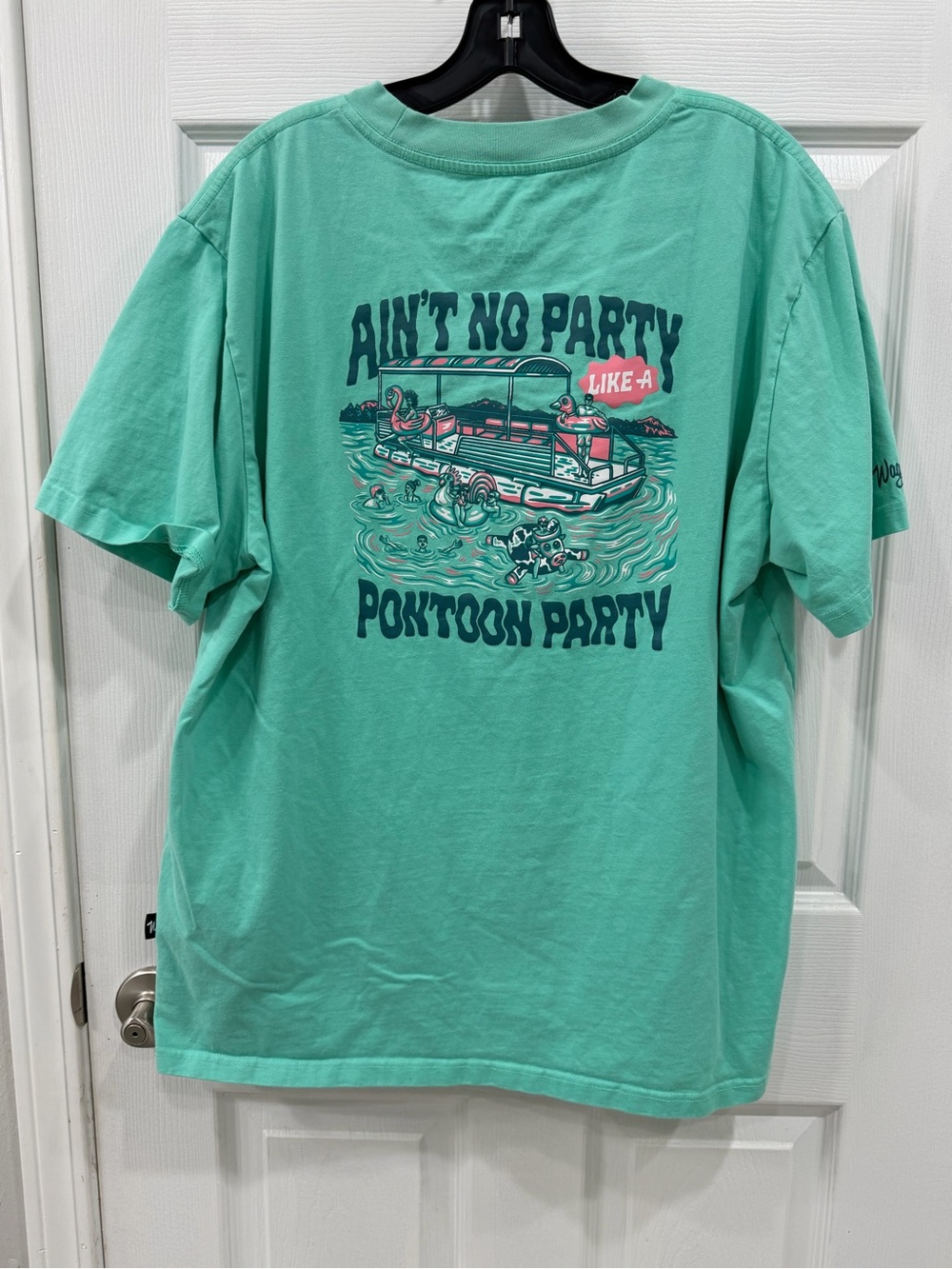 Waggle Golf Mint Green 'Ain't No Party Like a Pontoon Party' Tee